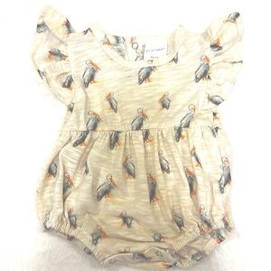 VELVET FAWN BOUTIQUE PELICAN BUBBLE! 3-6 month. 100%cotton